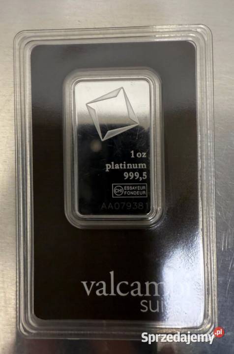 Na sprzedaż 10x Platinowy sztabka 1oz Valcambi Wrocław sprzedam