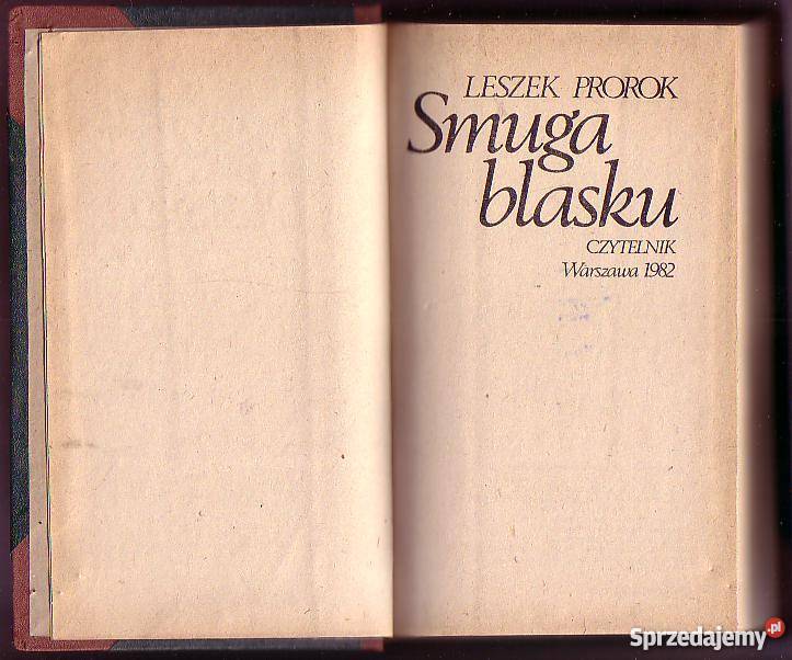 7888 SMUGA BLASKU LESZEK PROROK Proza i poezja Czyrna