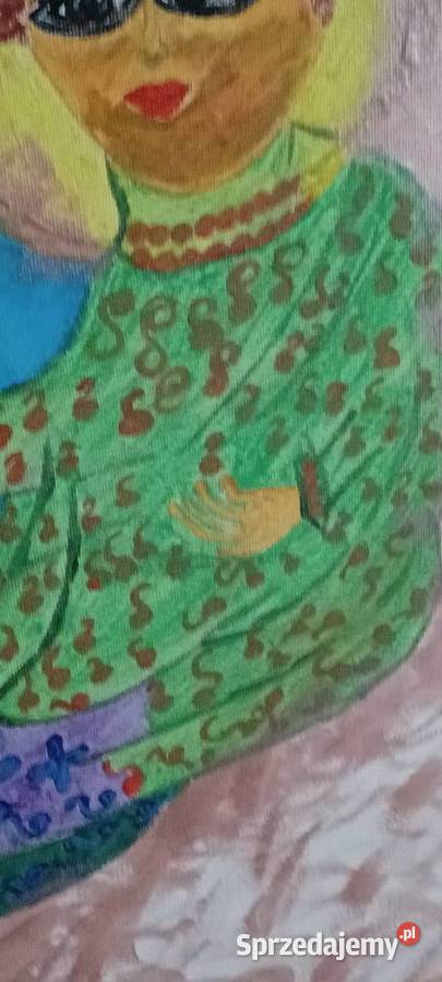 Obraz widać w stylu ludowym sztuki naiwnej