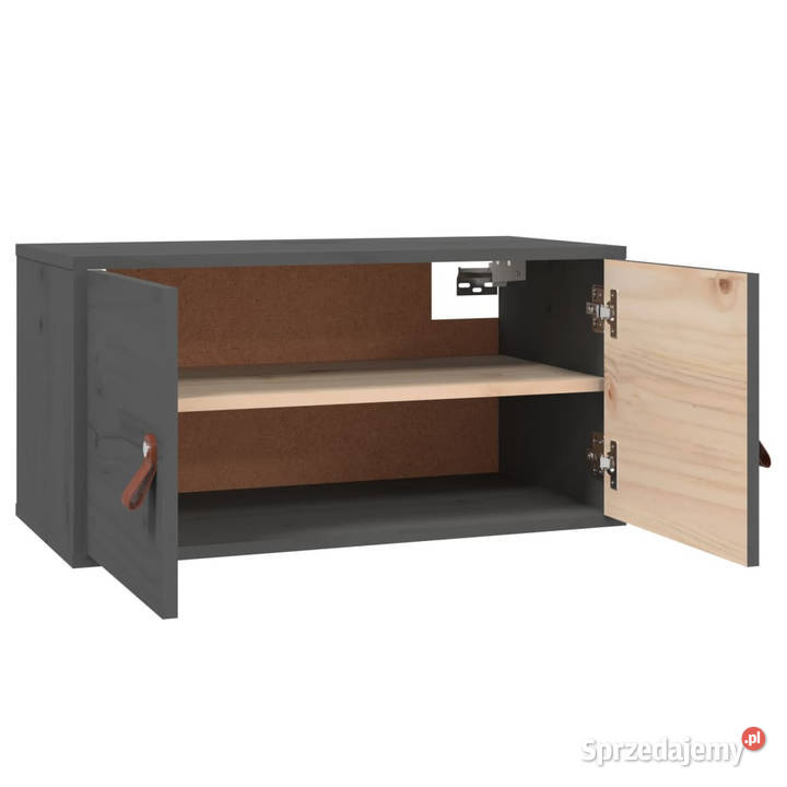 Szafki ścienne 2 szare 60x30x30 lite drewno Półki mazowieckie Warszawa