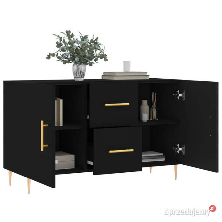 Komoda czarna 100x36x60 materiał drewnopochodny mazowieckie Warszawa