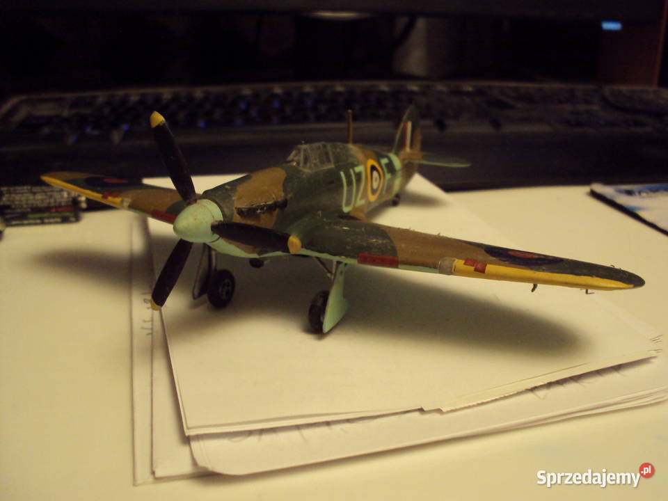 SKLEJONY MODEL SAMOLOTU HURICANE 172 Modelarstwo Lublin sprzedam