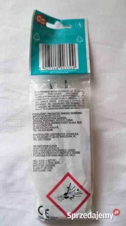 Fontanny tortowe 2 sztuki złote15Świece Łódź