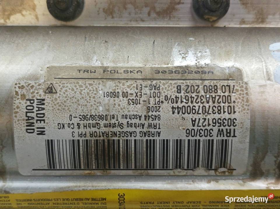 PODUSZKA POWIETRZNA AIRBAG PRAWA PASAŻERA DESKI świętokrzyskie sprzedam