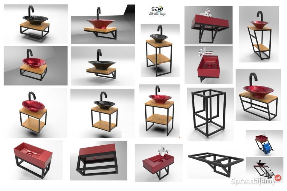 Konsola łazienkowa stelaż pod umywalkę umywalka