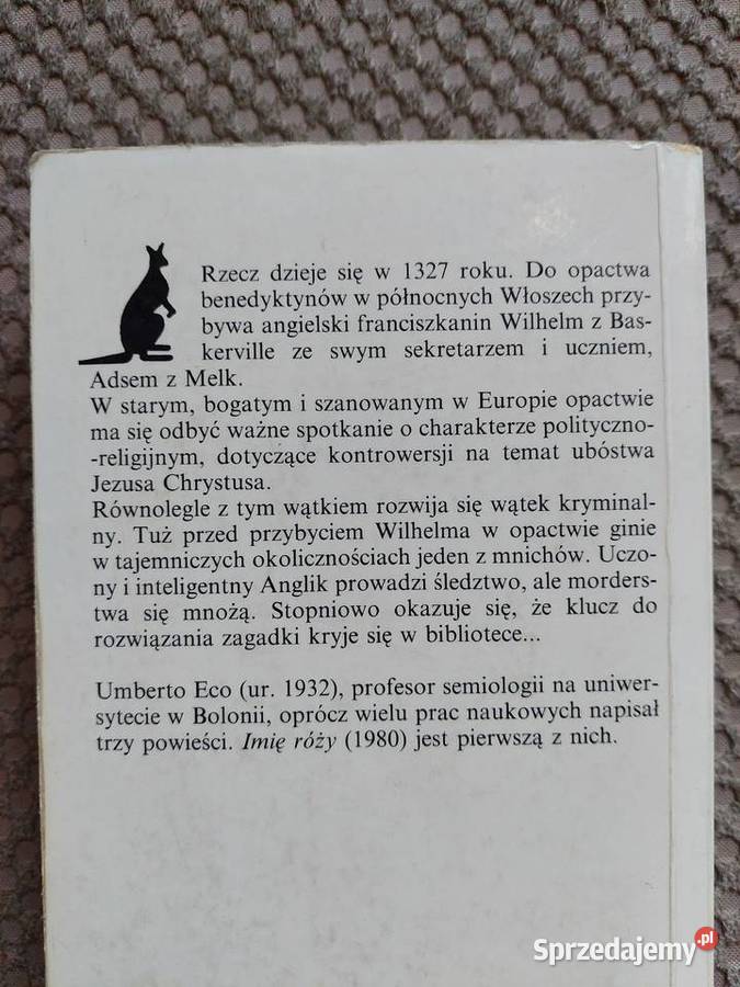 Imię Róży Umberto Eco Proza i poezja