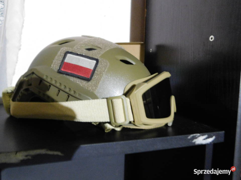 Hełm taktyczny FAST z goglami asg szkoła Sporty strzeleckie i myślistwo Kęty
