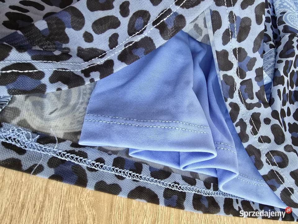 Sukienka z siateczki print panterka blue Spódnice i sukienki śląskie Wodzisław Śląski