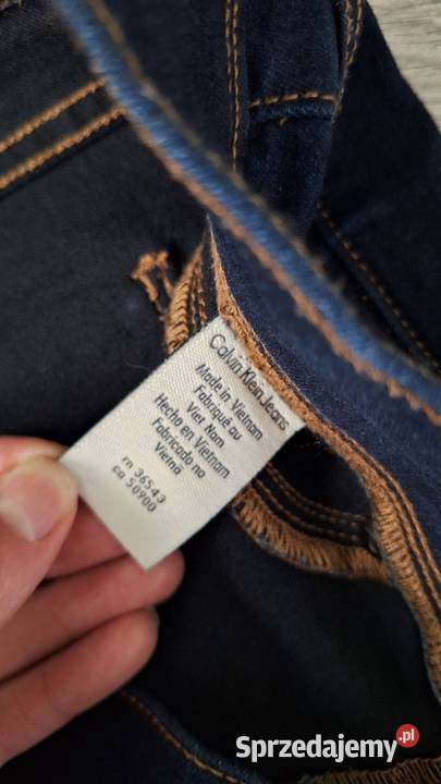 Jegginsy Calvin Klein m jeansy skinny granatowe Chochołów