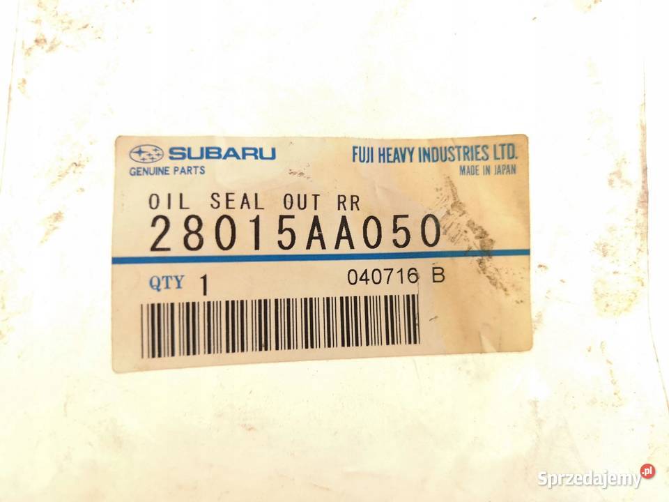 USZCZELNIACZ PIASTY TYŁ SUBARU IMPREZA I 92 ASO