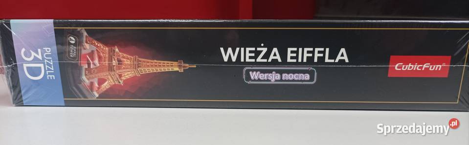 Wieża Eiffla Wersja Nocna Puzzle LED 3D 51 kujawsko-pomorskie Toruń
