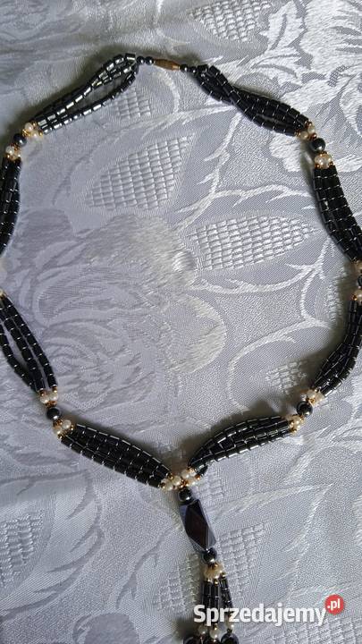 NASZYJNIK Z HEMATYTÓW I PEREŁ wielkopolskie Piła