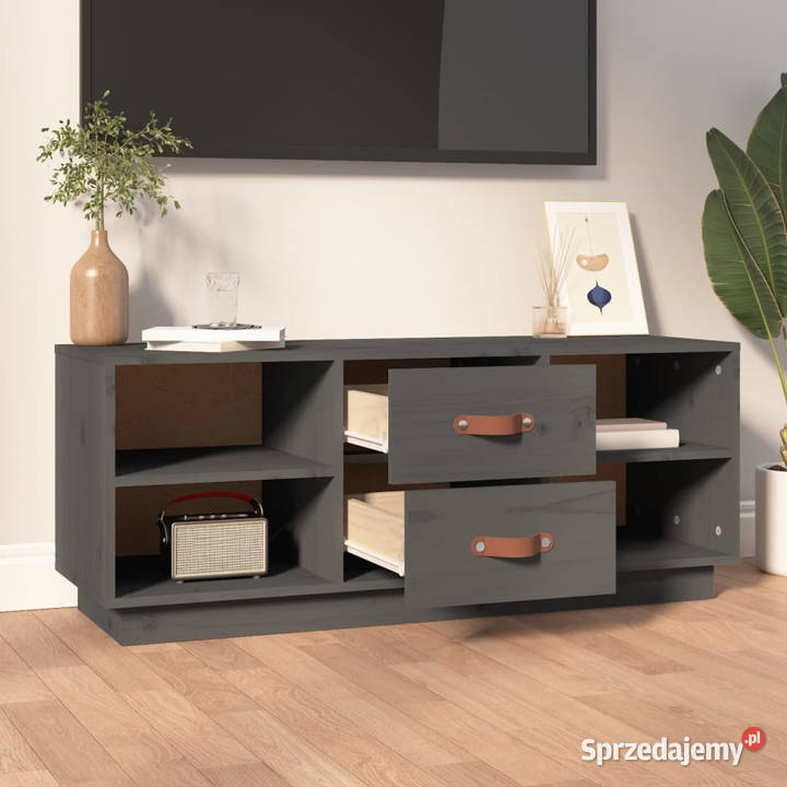 Szafka pod TV szara 100x34x40 lite drewno Warszawa sprzedam