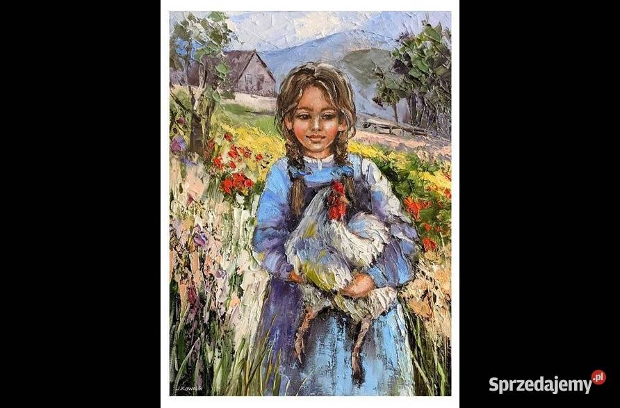 Kowalik Kurka 3 30x40 obraz olejny Antyki, Sztuka, Kolekcje Warszawa sprzedam