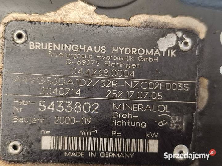 Pompa Rexroth A4VG56DA1D2 16 zębów wielkopolskie Wilkowo