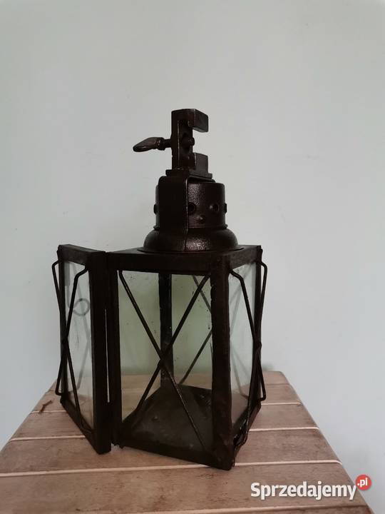 Niemiecka kolejowa lampa na swieczke z 1924 roku małopolskie Kraków