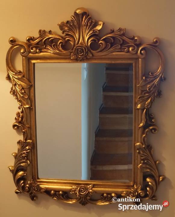 Lustro w złotej ramie piękne Gdańsk sprzedam