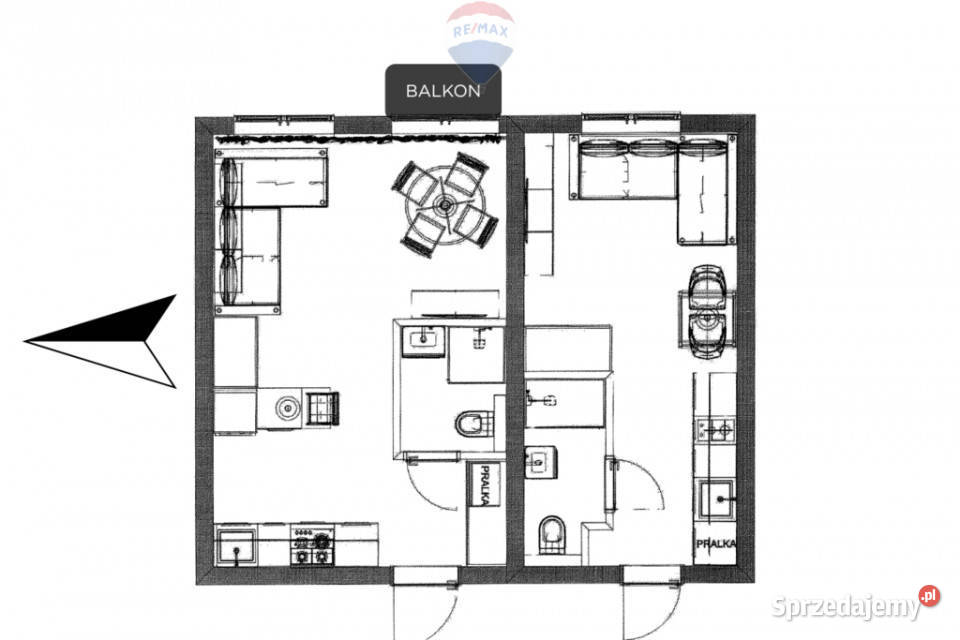 2 kawalerki w 1 mieszkaniu Górna Na najem łódzkie Łódź