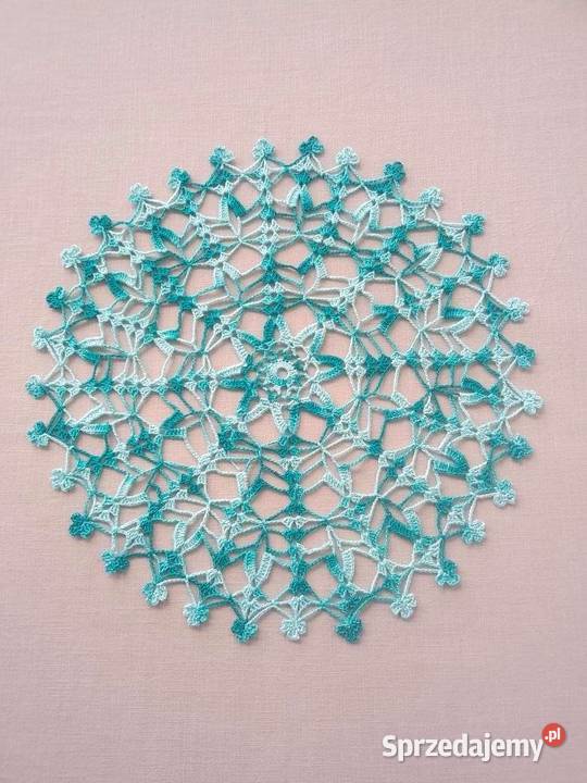 Szydełkowa serwetka listki koniczyny 34 Serwety i serwetki łódzkie Łódź sprzedam
