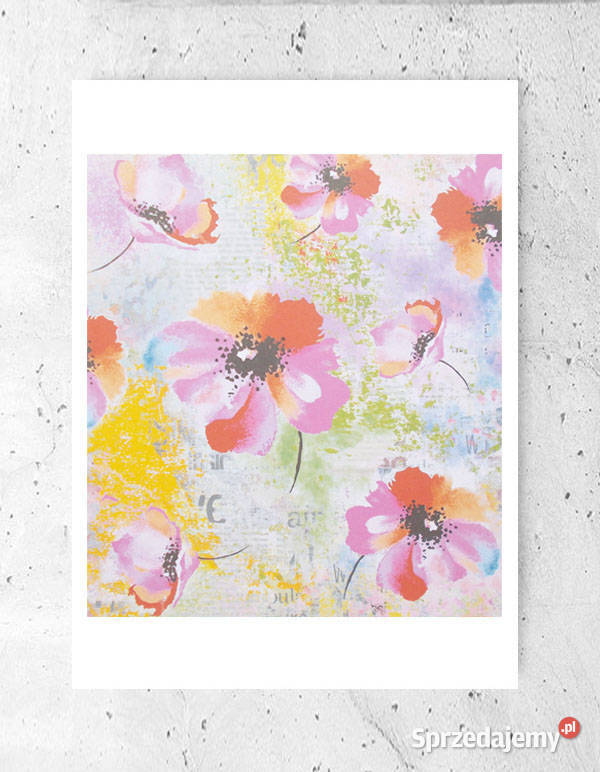 kwiaty plakat A4 pastelowy plakat z kwiatkami warmińsko-mazurskie Olsztyn
