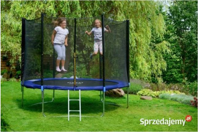TRAMPOLINA OGRODOWA 252 Z SIATKĄ DRABINKA FUNFIT Ogród wielkopolskie Łęczyca