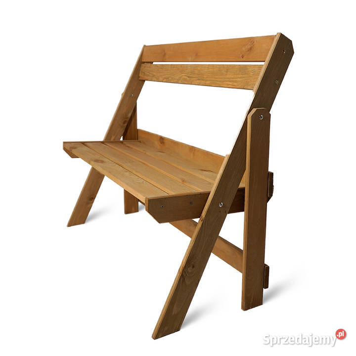 Ławka Ogrodowa Z Oparciem Drewniana Nowoczesna Elbląg sprzedam