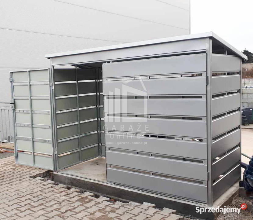 Wiata śmietnikowa spad tył 24x12m Srebrny Gdańsk