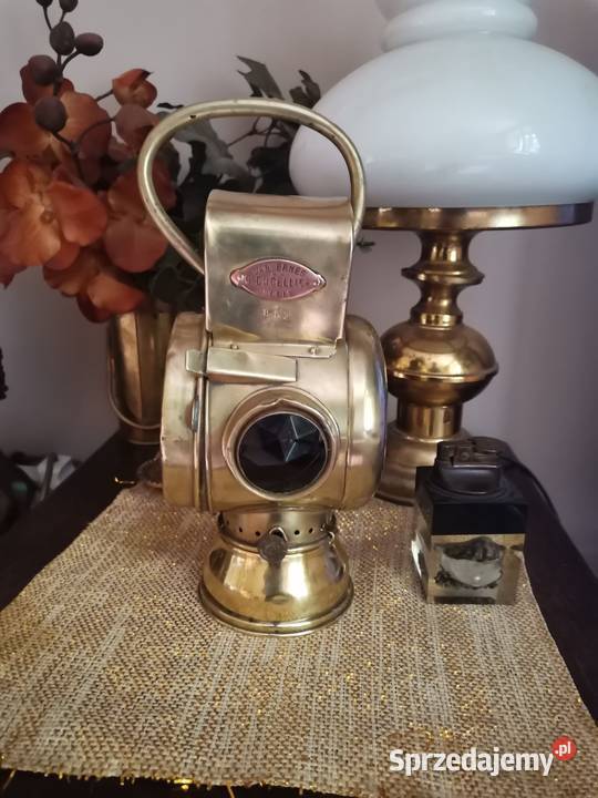 Stara lampa kolejowa na nafte Art Deco Kraków