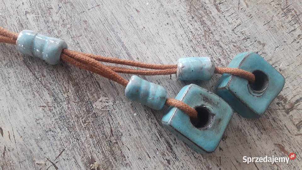Naszyjnik ceramiczny ręcznie wykonany Otwock