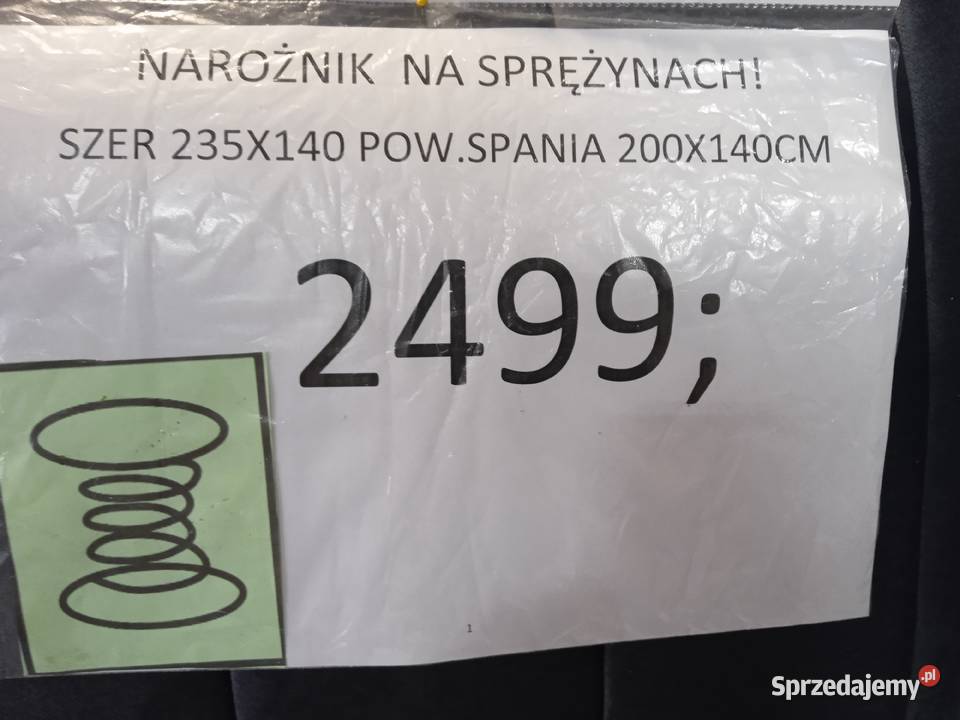 NAROŻNIK NA SPRĘŻYNACH ŚWIETNA JAKOŚĆ 140cm kujawsko-pomorskie Toruń sprzedam