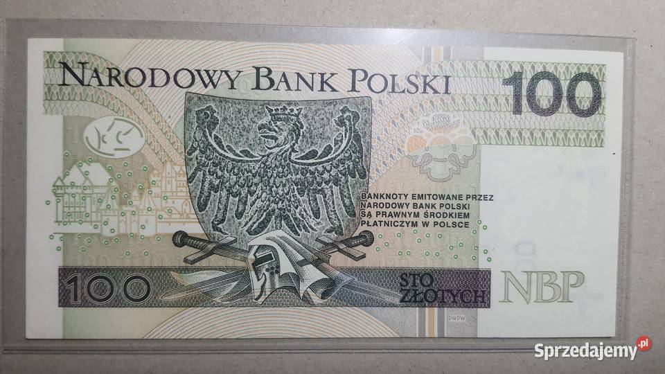 RZADKOŚĆ 100 Złotych 2012 s AA UNC Warszawa