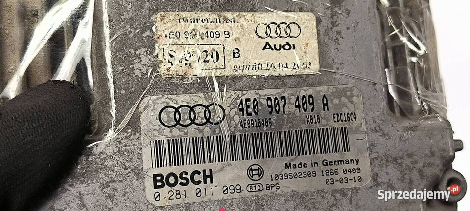 KOMPUTER AUDI A8 D3 4E0907409A osobowe Lipno