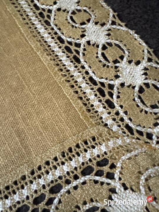 obrus len wysokiej jakości do kolekcji Zabrze sprzedam