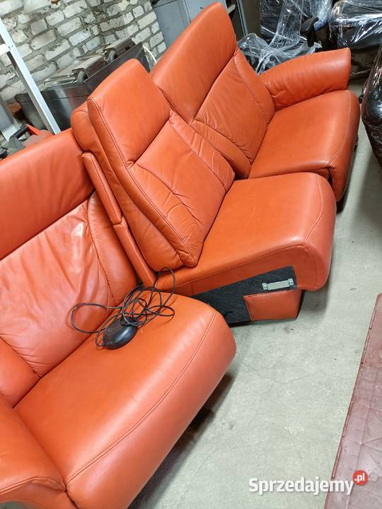 Kanapa narożnik skórzany elektrycznie sterowany Dom i Ogród Lubartów sprzedam