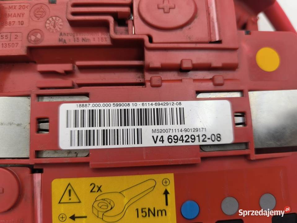 KLEMA PIROTECHNICZNA PLUSOWA BMW 1 E87 E81 LIFT Materiały instalacyjne sprzedam