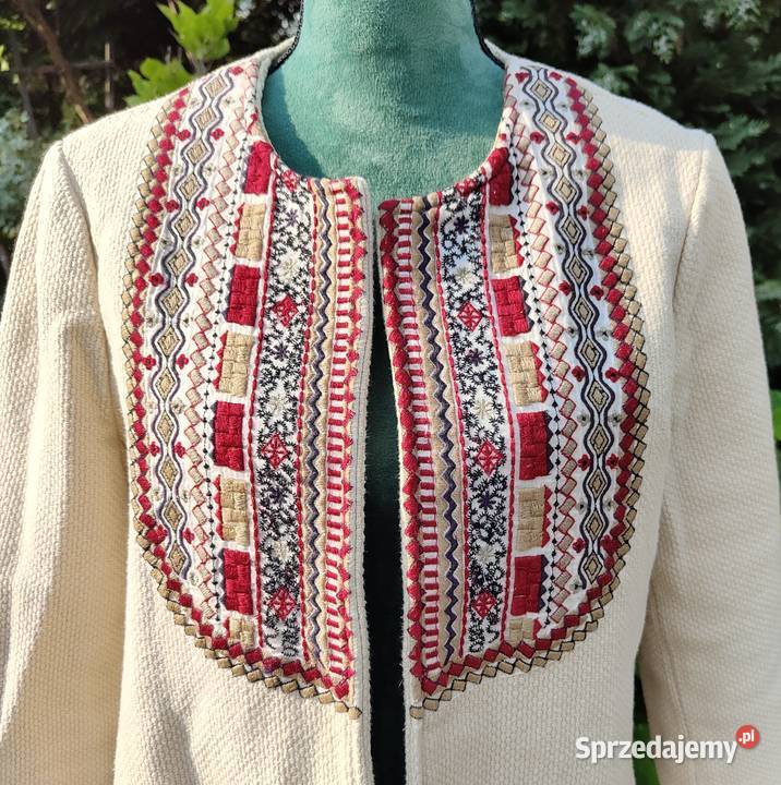 Kurtka marynarka narzutka Mango XL boho bohemian Szczecin