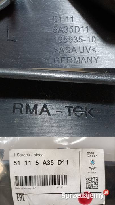 BMW 1 F70 2 F74 KRATKA WLOT POWIETRZA PDC Pleszew