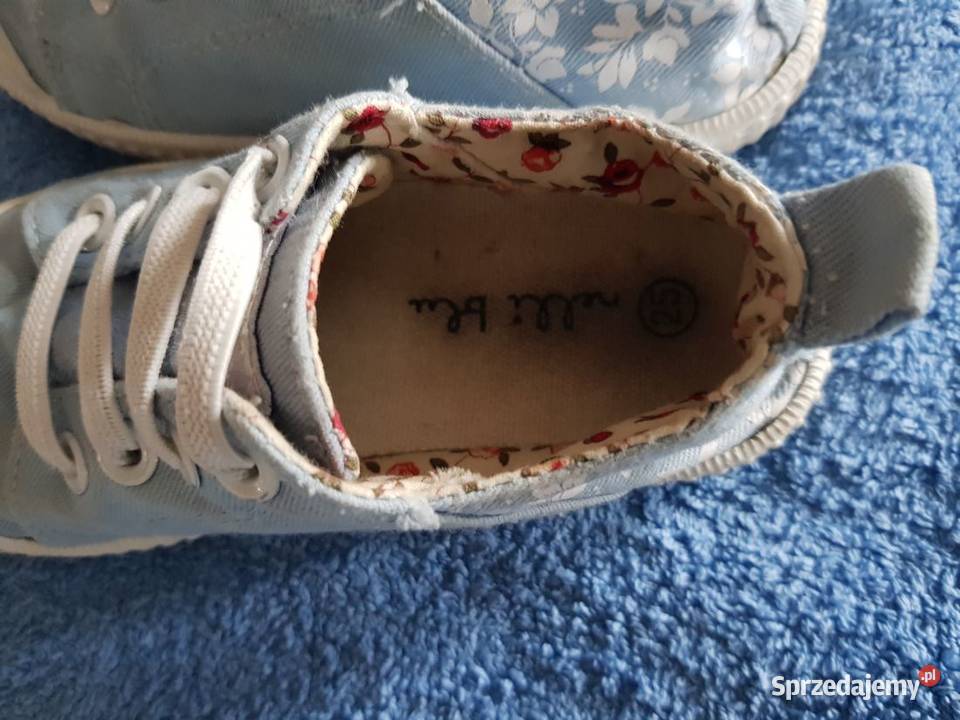 Trampki Nelli Blu błękitne kwiatuszki letnie Sportowe Kielce