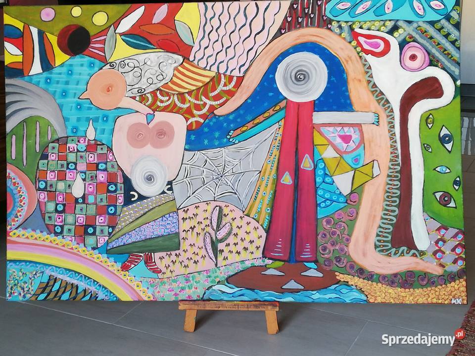 Duża abstrakcja 75 na 115 Eden Szczecin sprzedam