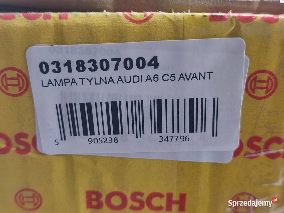 LAMPA PRAWY TYŁ AUDI A6 AVANT 25 TDI QUATTRO osobowe