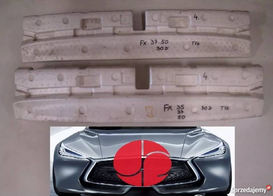 INFINITI QX 70 PIANKA ABSORBER ZDERZAKA TYŁ Karoseria Nowy Tomyśl