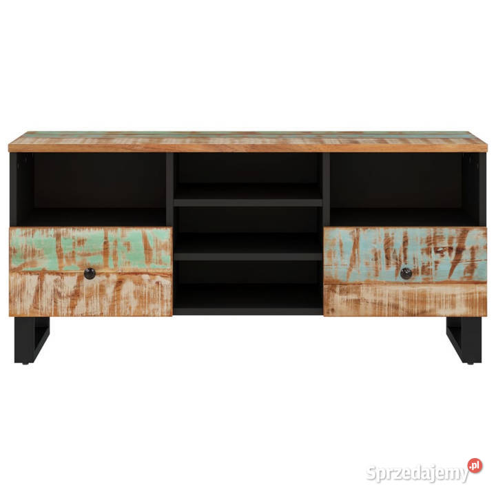 Szafka pod TV 100x33x46 drewno i materiał RTV