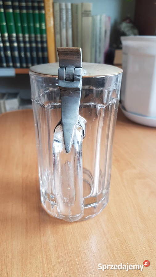 Stary szklany XIX w Kufel Myszków