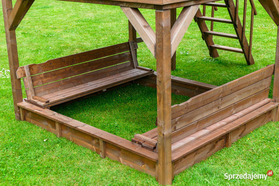 Duży domek ogrodowy dzieci z huśtawką Premium Trzemeśnia