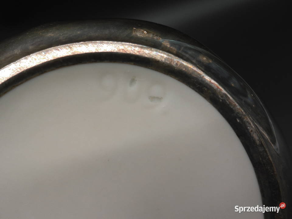 Miseczka porcelanowa białosrebrna sprzedam