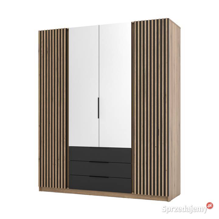 Duża pojemna szafa z lamelami 200 4 kolory z Szafy i garderoby