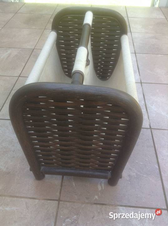 Gazetnik ratanowy dwu komorowy z uchwytem do Półki opolskie