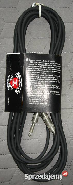 Kabel instrumentalny przewód gitarowy 6 metrów pomorskie Kępice