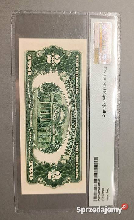 USA 2 Dolary 1953 r NOTA PMG 67 EPQ