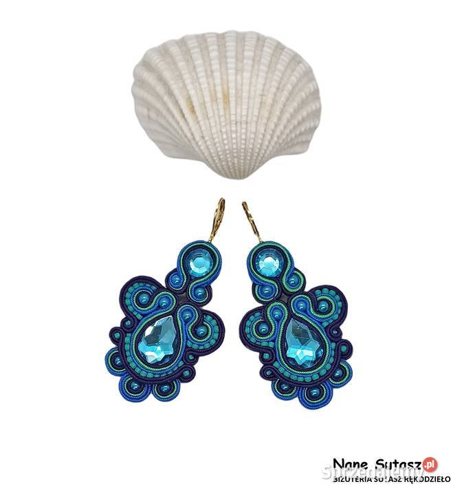 Kolczyki Sutasz rękodzieło Nane Sutasz Lubań